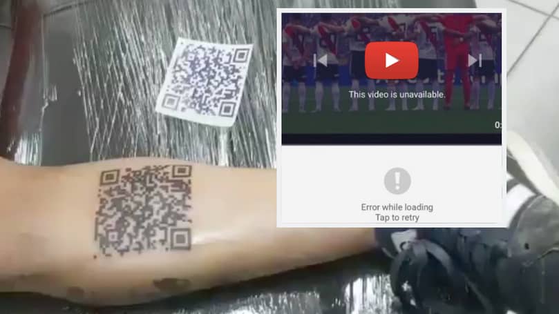 River Plate Fan\'s \'QR Code\' Tattoo Is Now Useless After YouTube ...