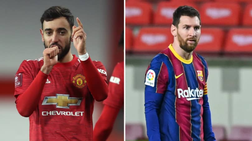 Bruno Fernandes Has Been Matching Lionel Messi's Numbers Since Joining  Manchester United