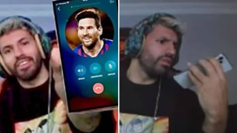 Sergio Aguero Randomly Calls Lionel Messi At 9am And The Pair Have A 10 Minute Chat On Twitch