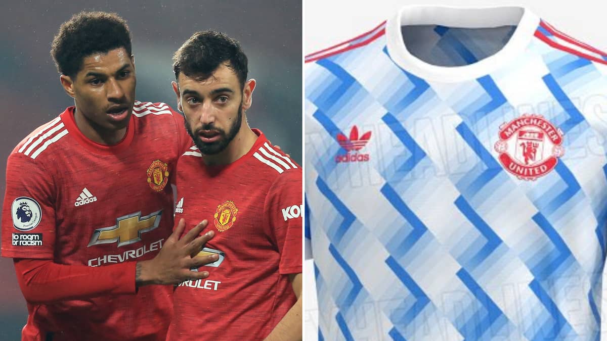 Manchester United S 2021 2022 Retro Blue Away Kit Has Leaked Online