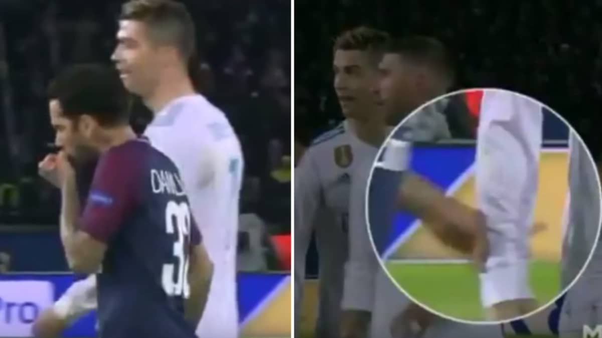 Did Dani Alves Wipe His Snot On Cristiano Ronaldo Last Night? - SPORTbible