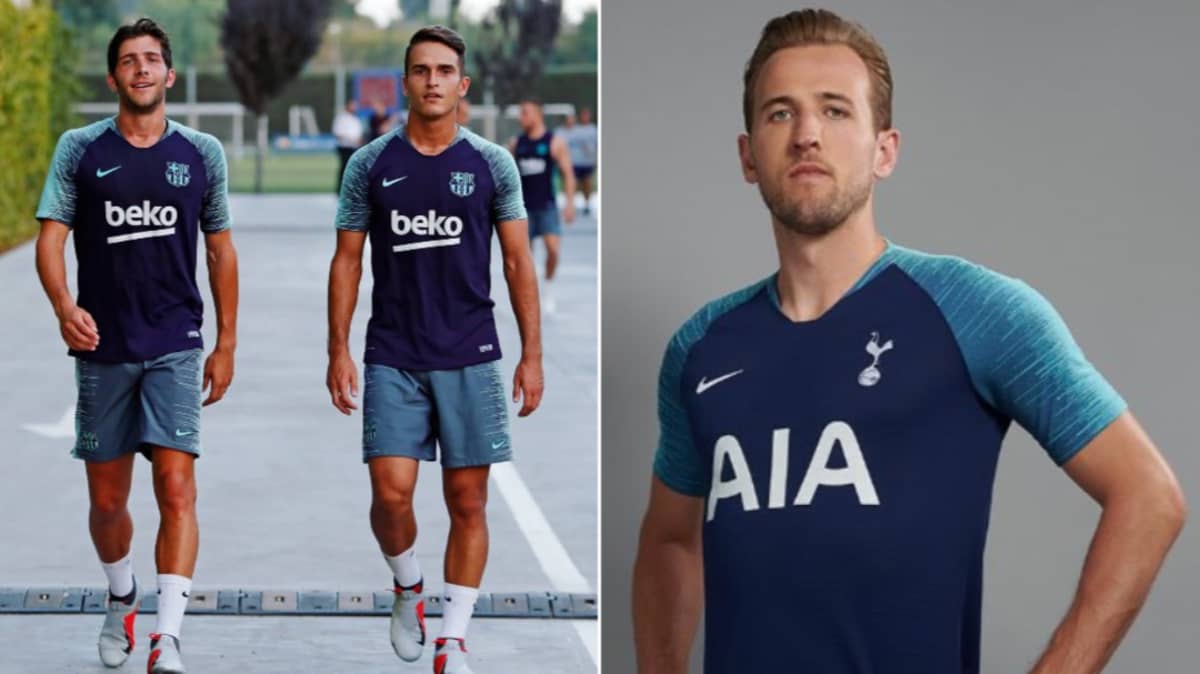 Barcelona S Training Kit Looks Almost Identical To Spurs Away Kit For The 2018 19 Season Sportbible