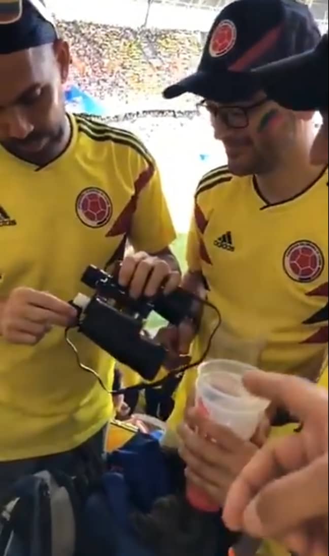 Colombian Fans Given Warning After Using A Pair Of Fake Binoculars To Smuggle Liquor Into