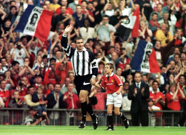 Cantona A Commencé Le Match Pour L'Europe Xi, Avant De Changer À La Mi-Temps.  Image: Images Pa