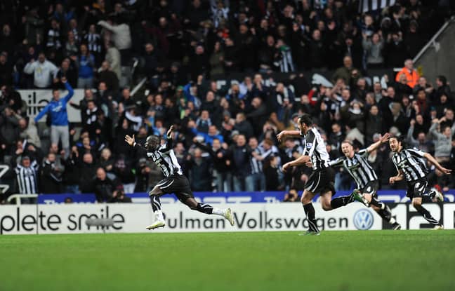 Cheick Tiote S Equaliser During Newcastle United 4 4 Arsenal