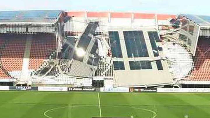 Az Alkmaars Stadium Roof Collapses After High Winds Sportbible