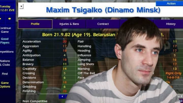 A Tribute To Maxim Tsigalko The Greatest Championship Manager Player Of All Time