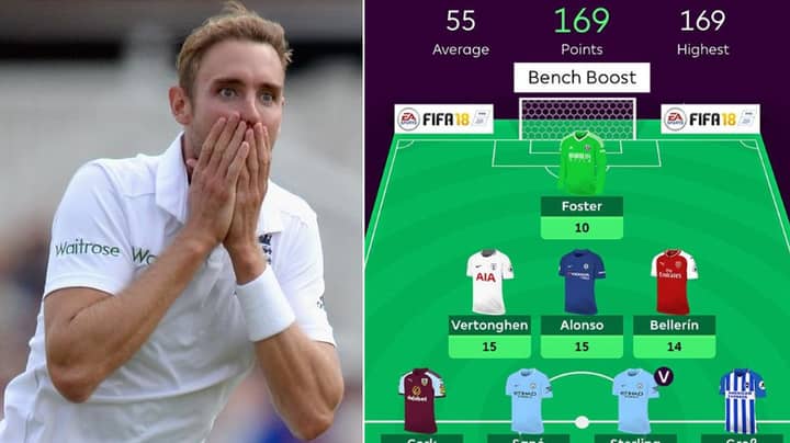 Ashes Hero Stuart Broad Top Scores Gw37 On Fantasy Premier League Sportbible