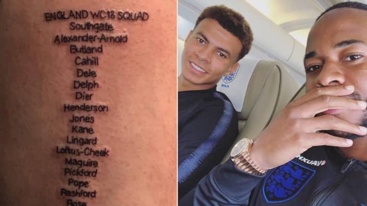 Lad Gets 23 Man England Squad Tattooed On Himself After Losing World Cup Bet Sportbible