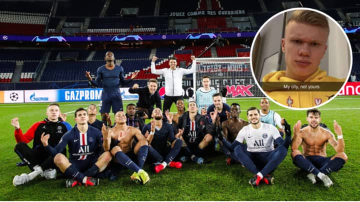 Only One Player Didn T Join Psg Players In Mocking Erling Haaland Sportbible