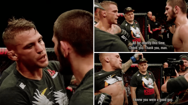 Khabib Nurmagomedov and Dustin Poirier’s classic post-fight relay at UFC 242 goes viral again
